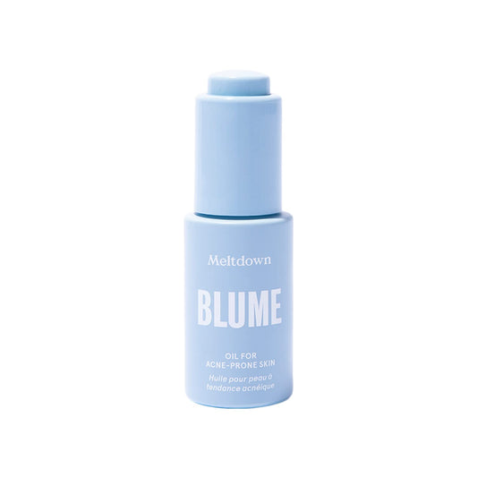 Blume Meltdown Acne Oil - Acne Treatment Face Oil + Pore Minimizer - Skin-Smoothing Face Serum with Rosehip Oil, Blue Tansy and Black Cumin Seed Oil - Helps Calm Redness and Improve Texture (0.5 oz)
